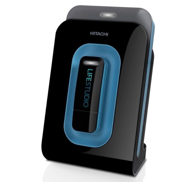 Hitachi Lifestudio 500GB Mobile Plus USB Hard Drive with Dock Station - Picture 1 of 7